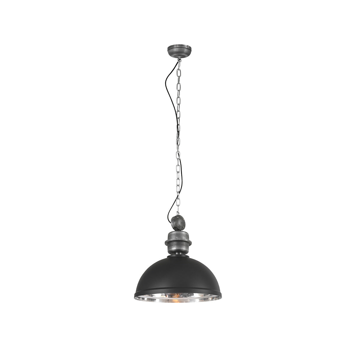 Zwart chromen hanglamp Gaeve 2661ZW Ø50cm E27 fitting