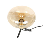 Tafellamp Reflexion 2681ME messing lamp met amber glas