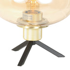 Tafellamp Reflexion 2681ME messing lamp met amber glas
