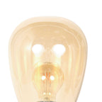 Tafellamp Reflexion 2682ME messing lamp met amber glas
