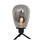 Tafellamp Reflexion 2682ZW zwarte lamp met smoke glas