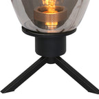 Tafellamp Reflexion 2682ZW zwarte lamp met smoke glas