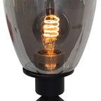 Tafellamp Reflexion 2682ZW zwarte lamp met smoke glas