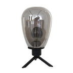 Tafellamp Reflexion 2682ZW zwarte lamp met smoke glas