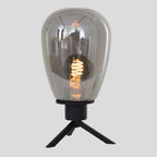 Tafellamp Reflexion 2682ZW zwarte lamp met smoke glas