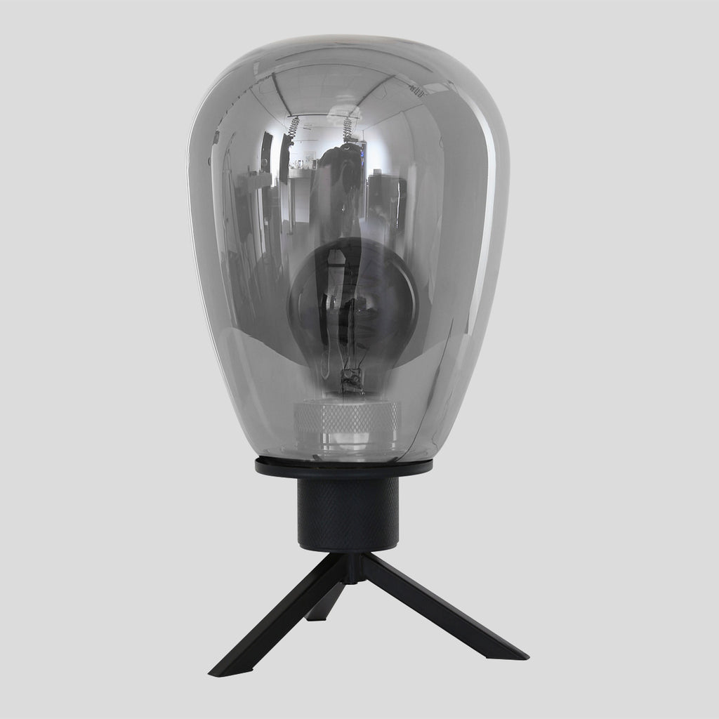 Tafellamp Reflexion 2682ZW zwarte lamp met smoke glas