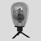 Tafellamp Reflexion 2682ZW zwarte lamp met smoke glas