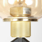 Tafellamp Reflexion 2683ME messing lamp met amber glas