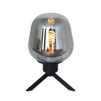 Tafellamp Reflexion 2683ZW zwarte lamp met smoke glas