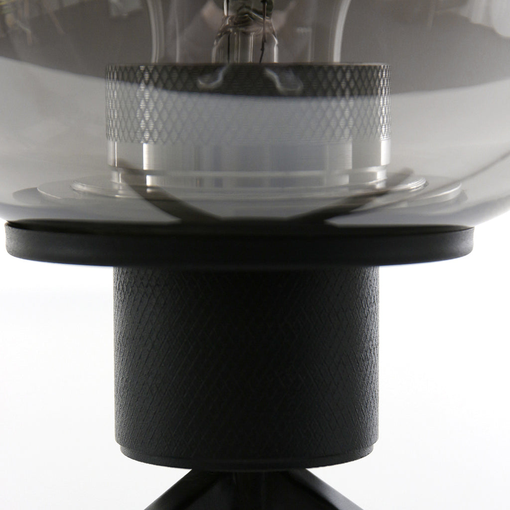 Tafellamp Reflexion 2683ZW zwarte lamp met smoke glas