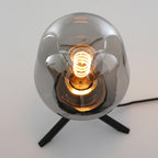 Tafellamp Reflexion 2683ZW zwarte lamp met smoke glas