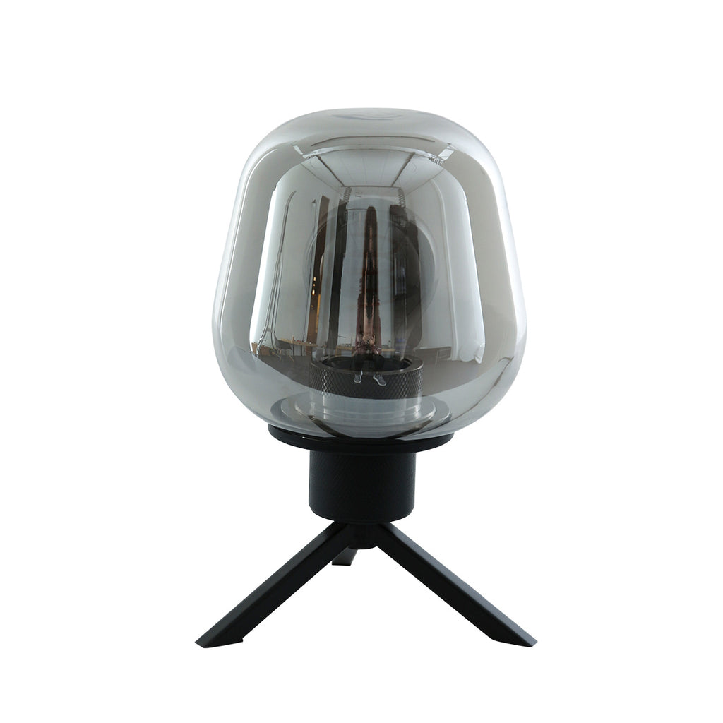 Tafellamp Reflexion 2683ZW zwarte lamp met smoke glas