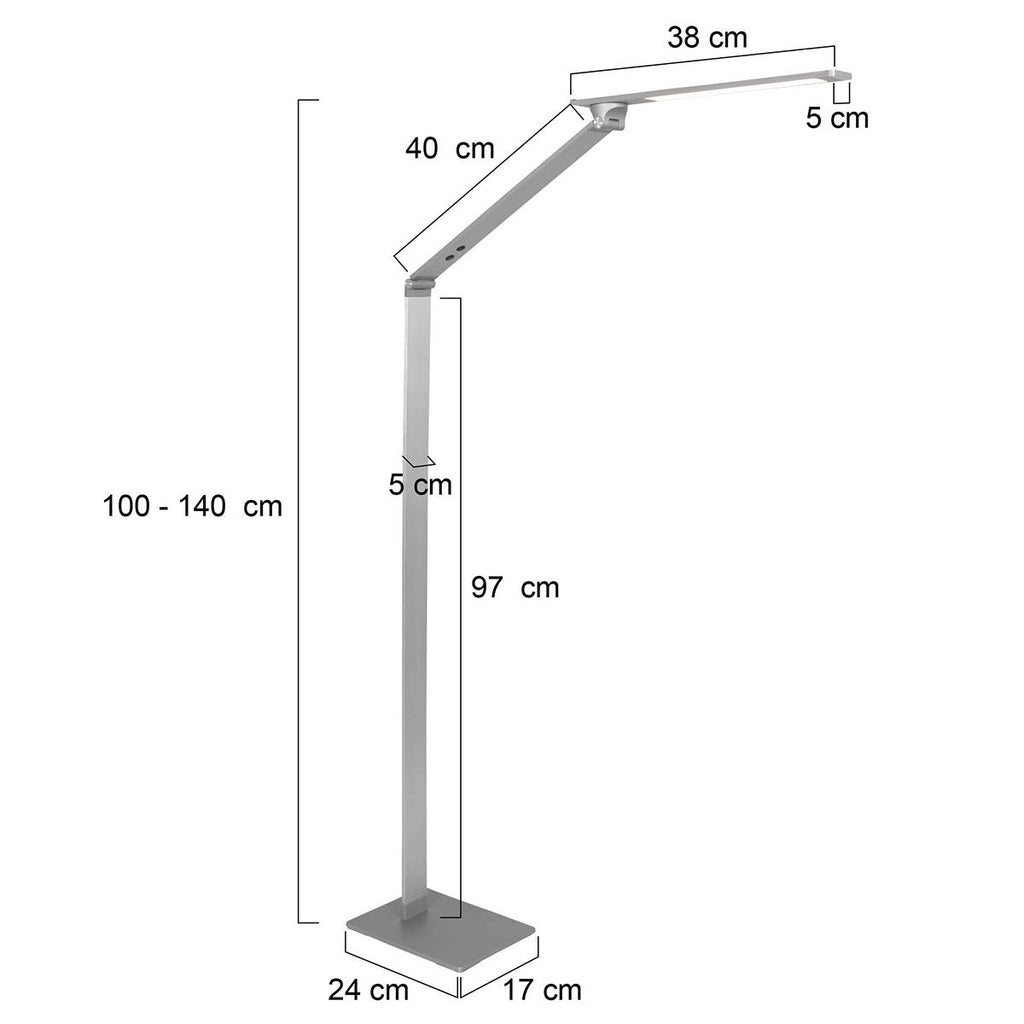 Vloerlamp Serenade 2685ST Staal