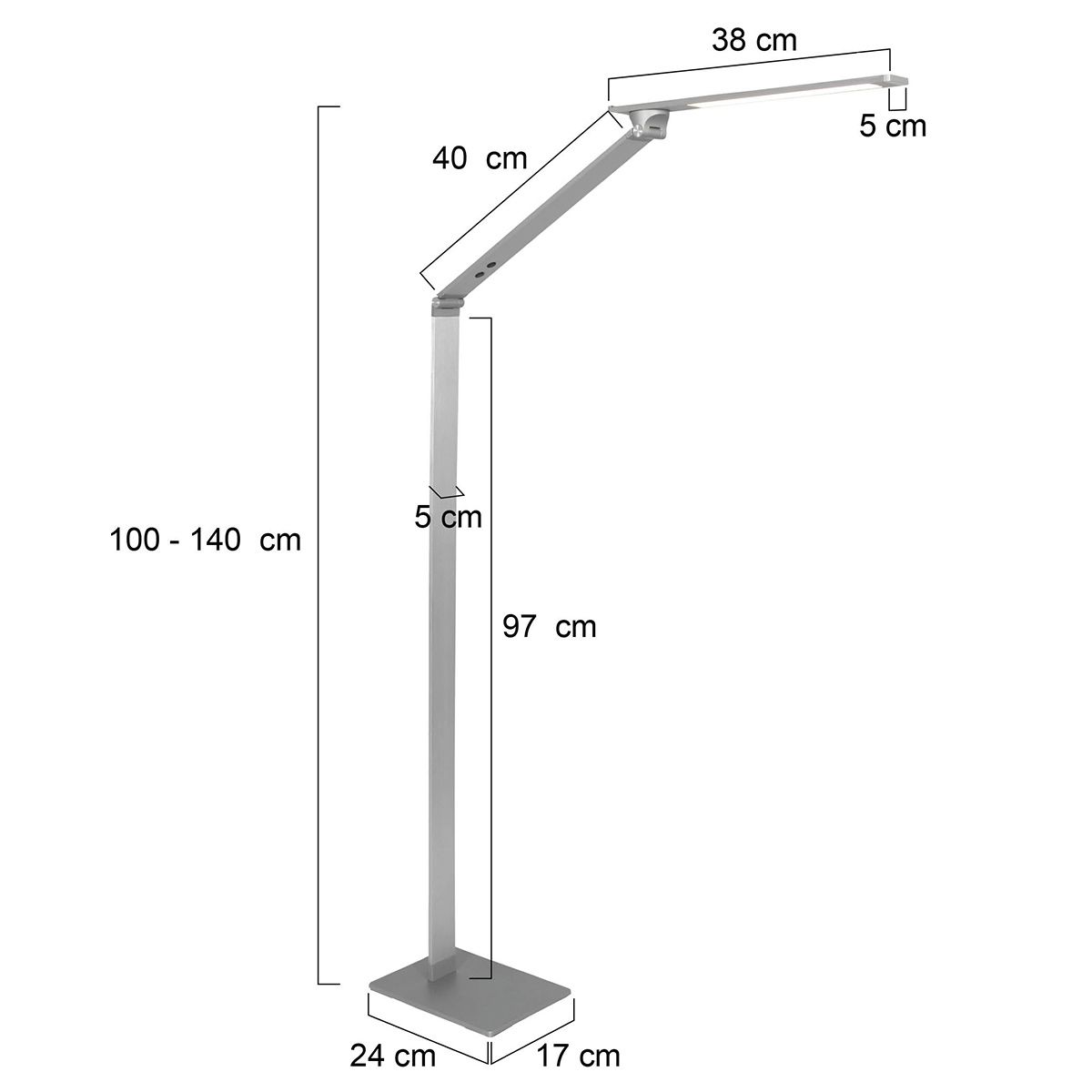 Vloerlamp Serenade 2685ST Staal