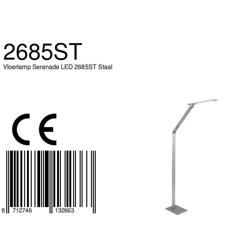 Vloerlamp Serenade 2685ST Staal