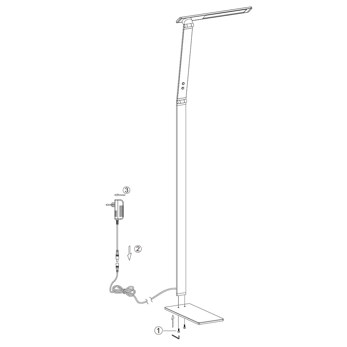 Vloerlamp Serenade 2685ST Staal