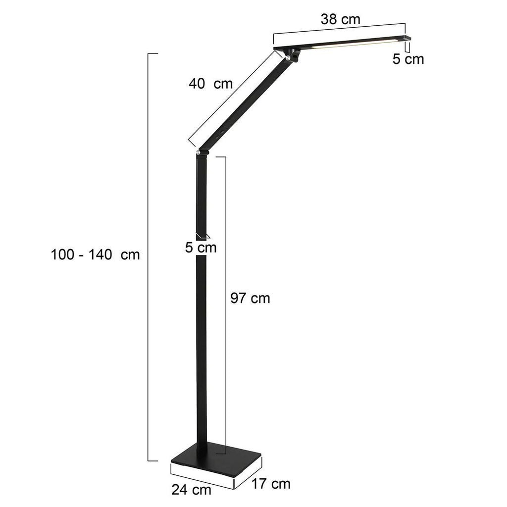 Vloerlamp Serenade 2685ZW Zwart