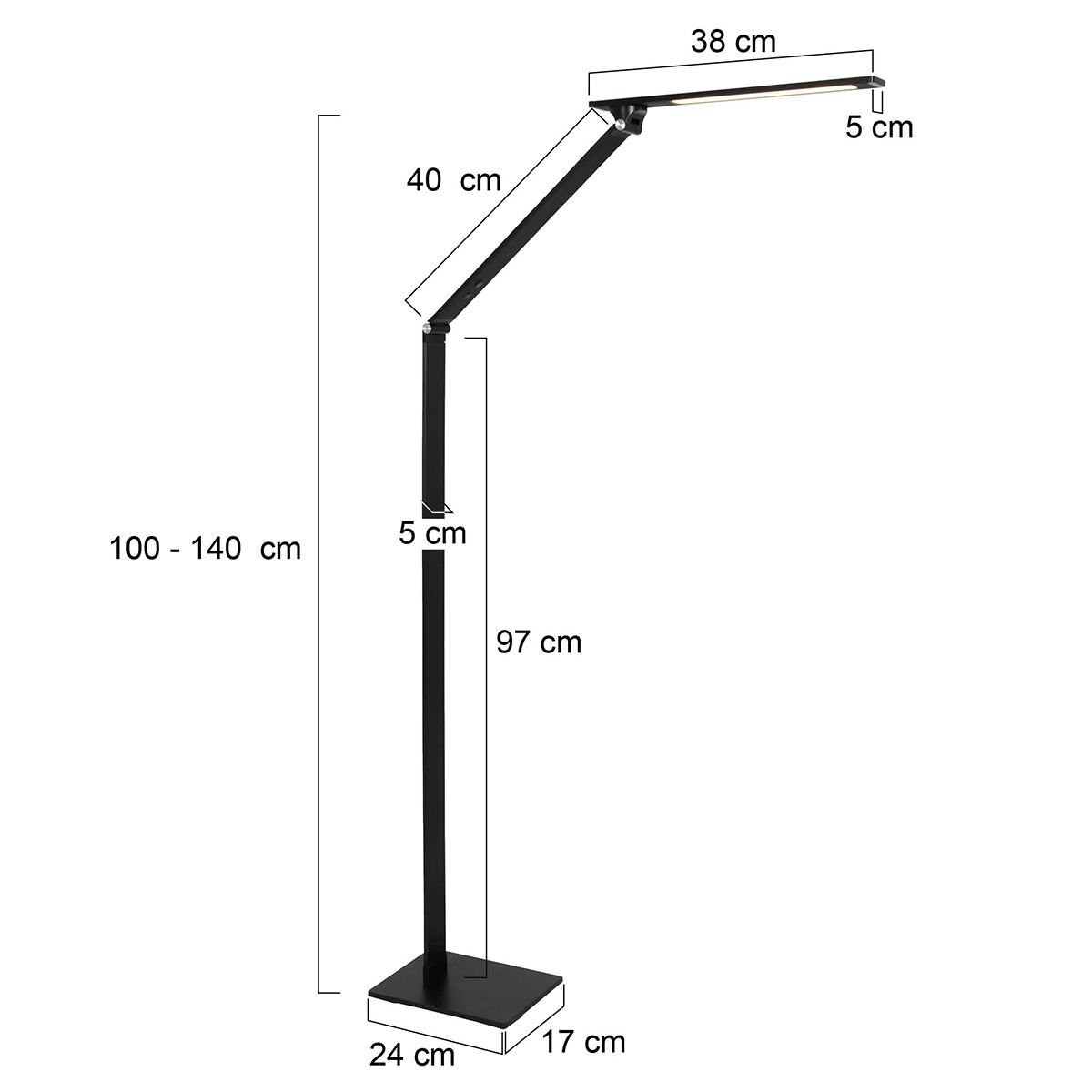 Vloerlamp Serenade 2685ZW Zwart