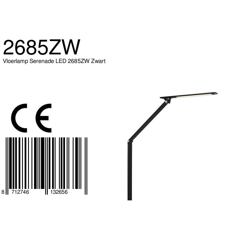 Vloerlamp Serenade 2685ZW Zwart