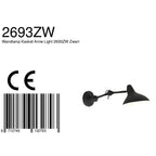 Wandlamp Anne Kasket 2693ZW Zwart
