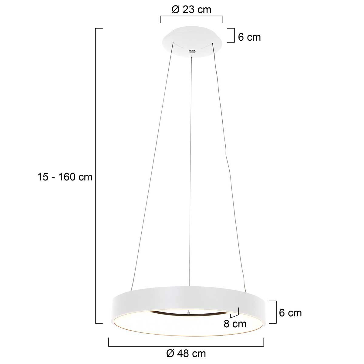 Hanglamp Ringlede 2695W Wit