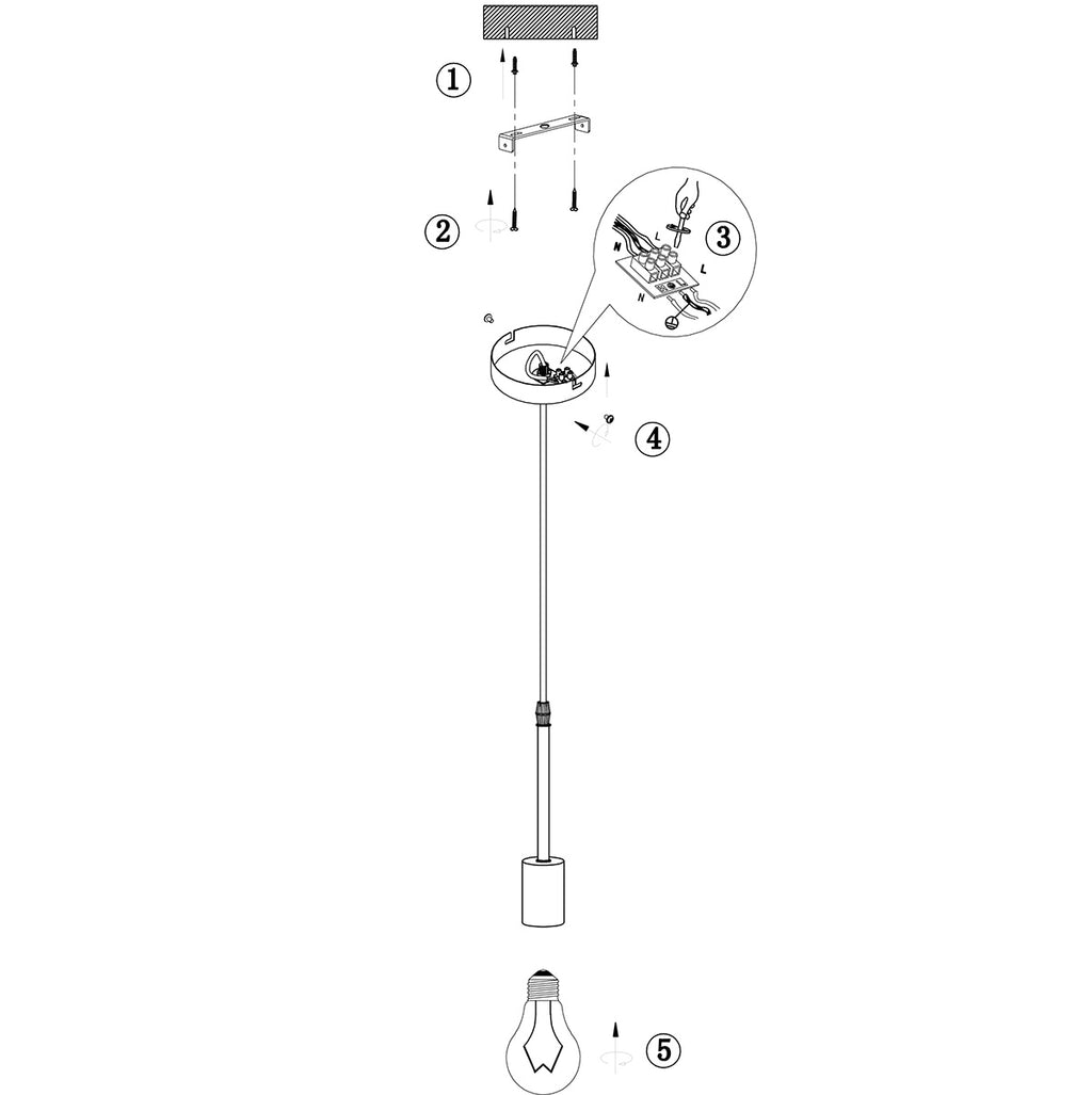 Hanglamp Minimalics 2701ZW Zwart met E27 fitting
