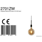 Hanglamp Minimalics 2701ZW Zwart met E27 fitting