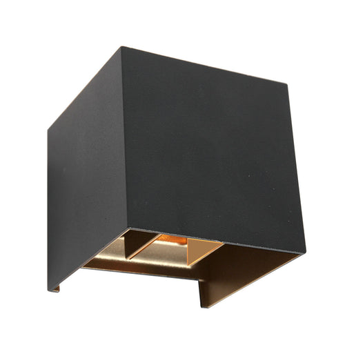 Buitenlamp Logan zwart met schemersensor, 2 x 3 W LED, IP54 (2728ZW)