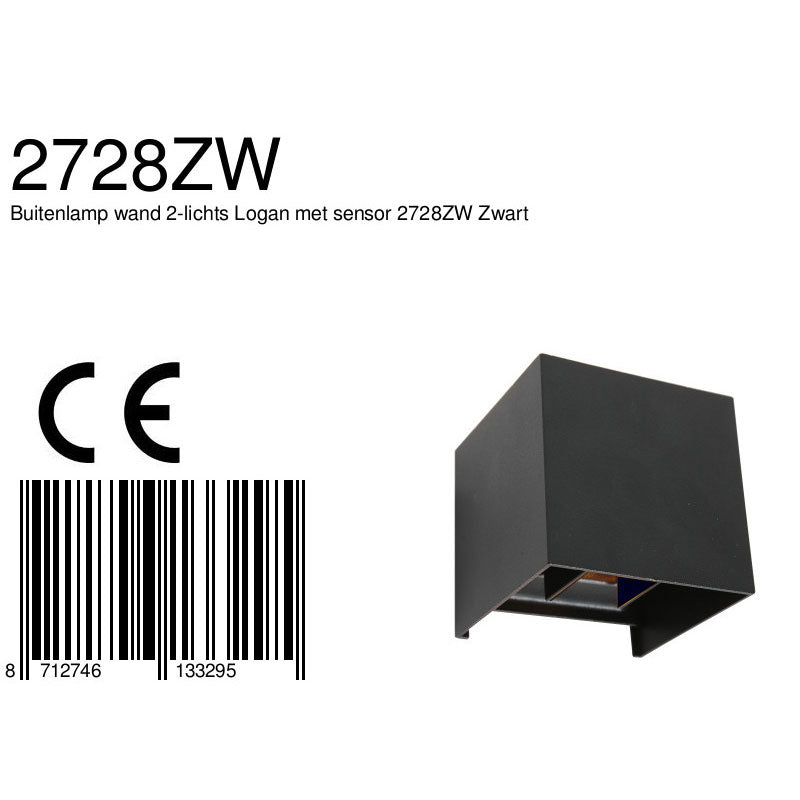 Buitenlamp  Logan 2728ZW Zwart