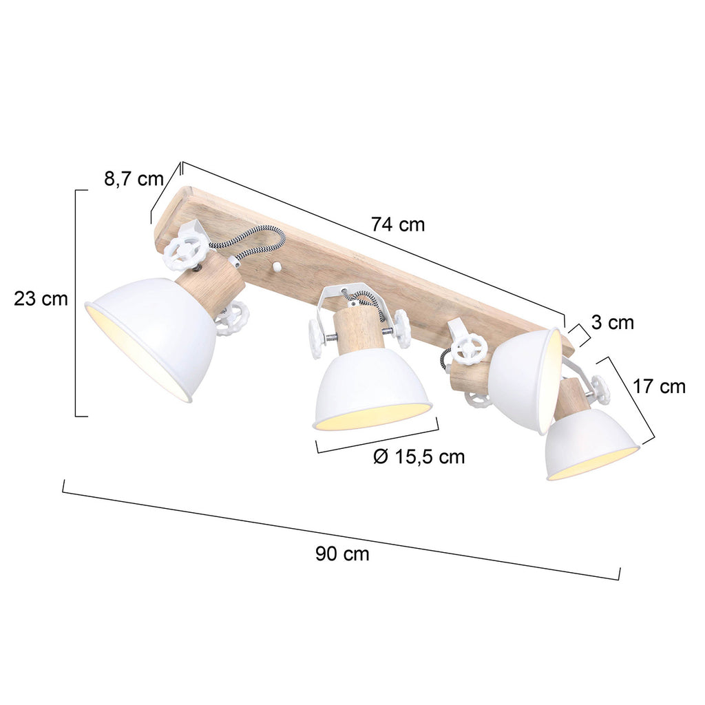 Plafondlamp Gearwood 2729W Wit E27 fitting