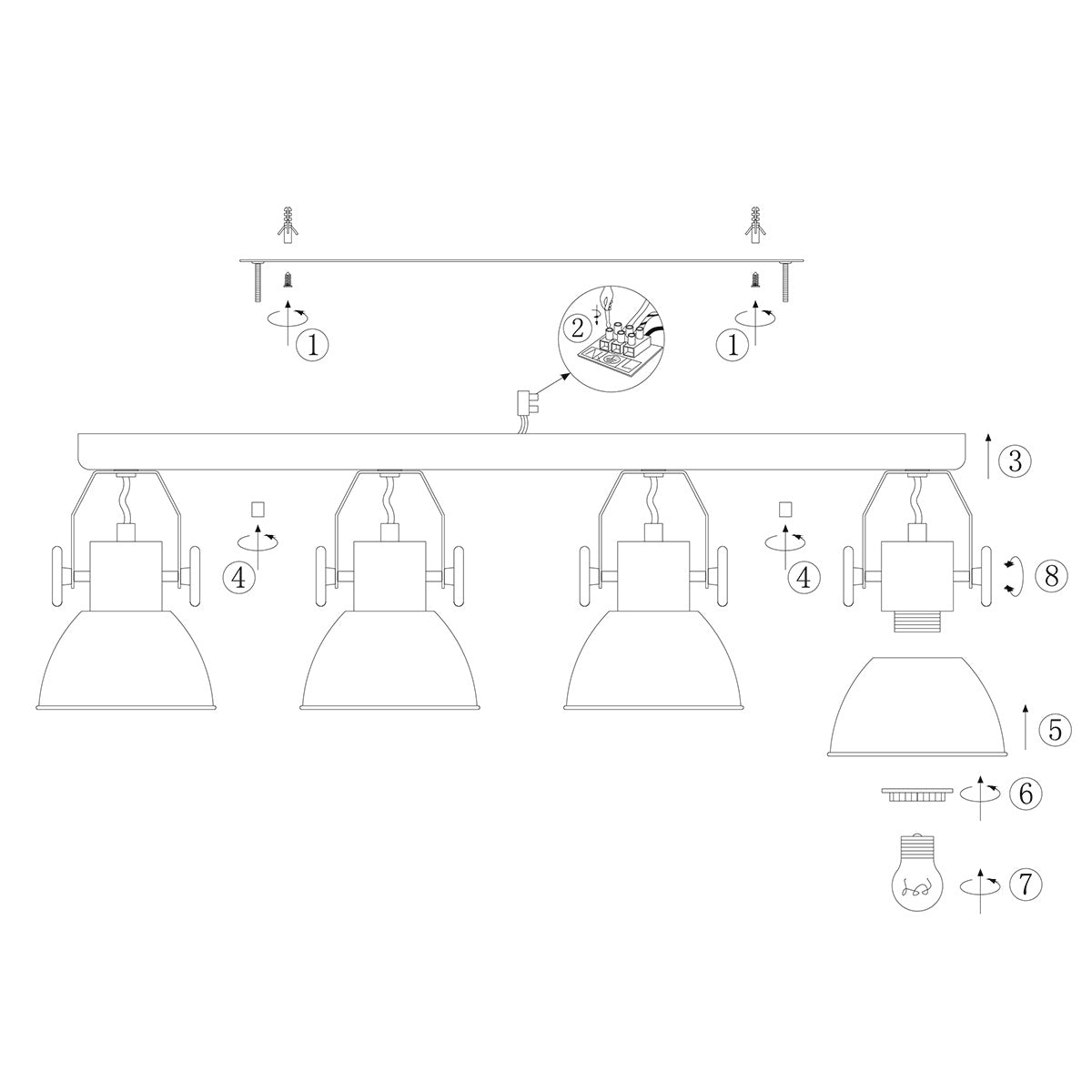 Plafondlamp Gearwood 2729W Wit E27 fitting
