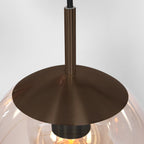 Hanglamp Bollique 2730CA cacao 5 lichts lamp met amber glas