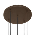 Hanglamp Bollique 2730CA cacao 5 lichts lamp met amber glas
