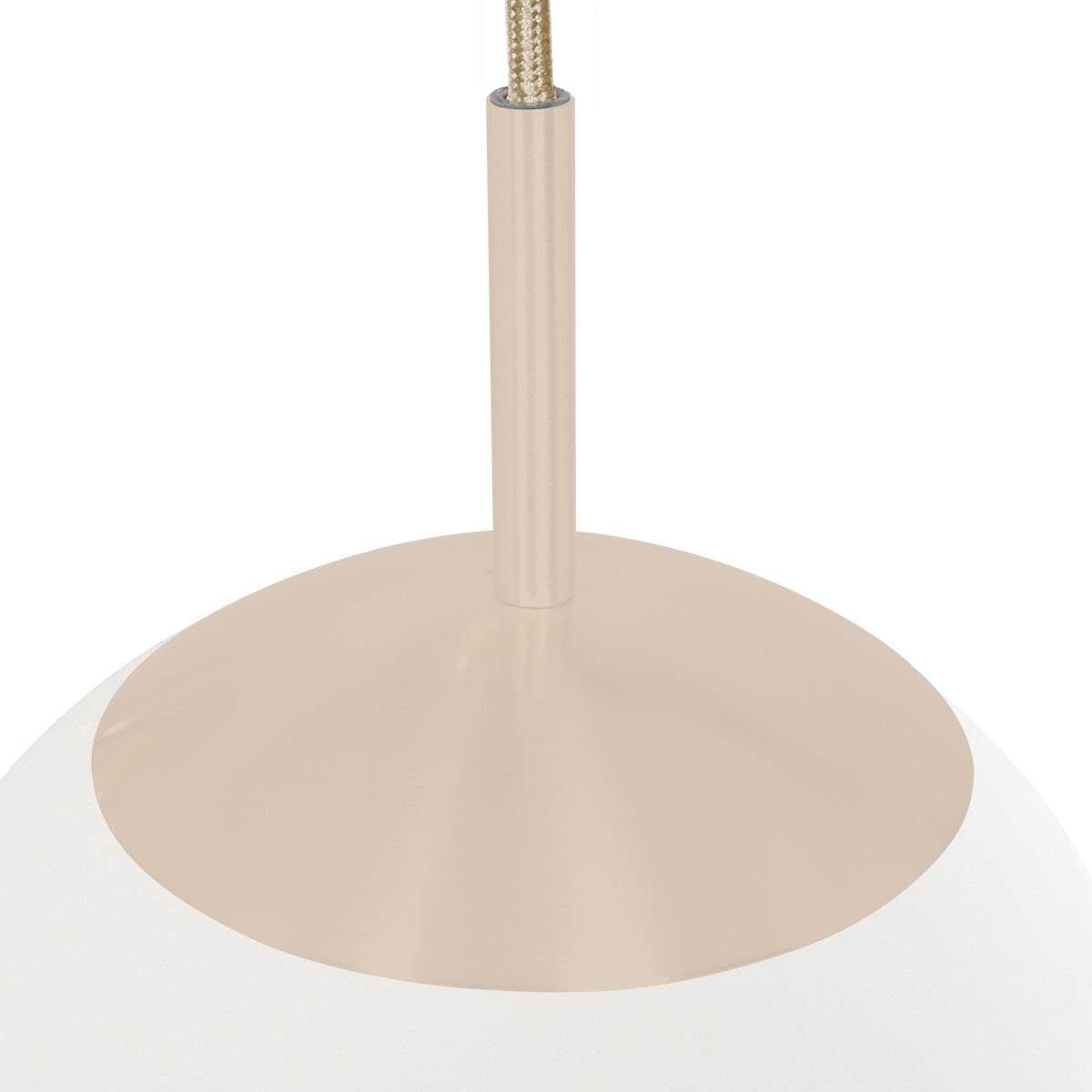 Hanglamp Bollique 2730CR crème 5 lichts designlamp met mat wit glas
