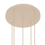 Hanglamp Bollique 2730CR crème 5 lichts designlamp met mat wit glas