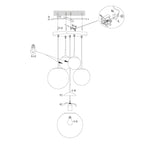 Plafondlamp Bollique 2730ZW Zwart