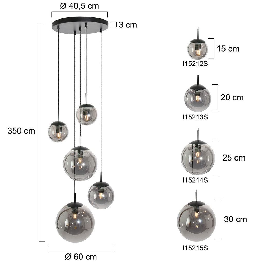 Plafondlamp Bollique 2730ZW Zwart