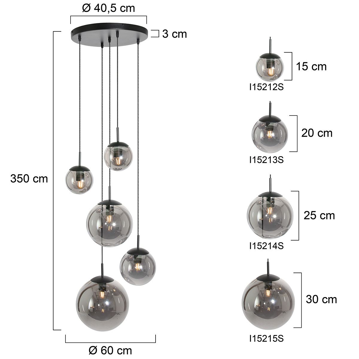 Plafondlamp Bollique 2730ZW Zwart
