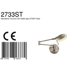 Wandlamp Turound 2733ST Staal