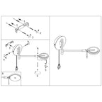 Wandl. 1-l. led grey. glas