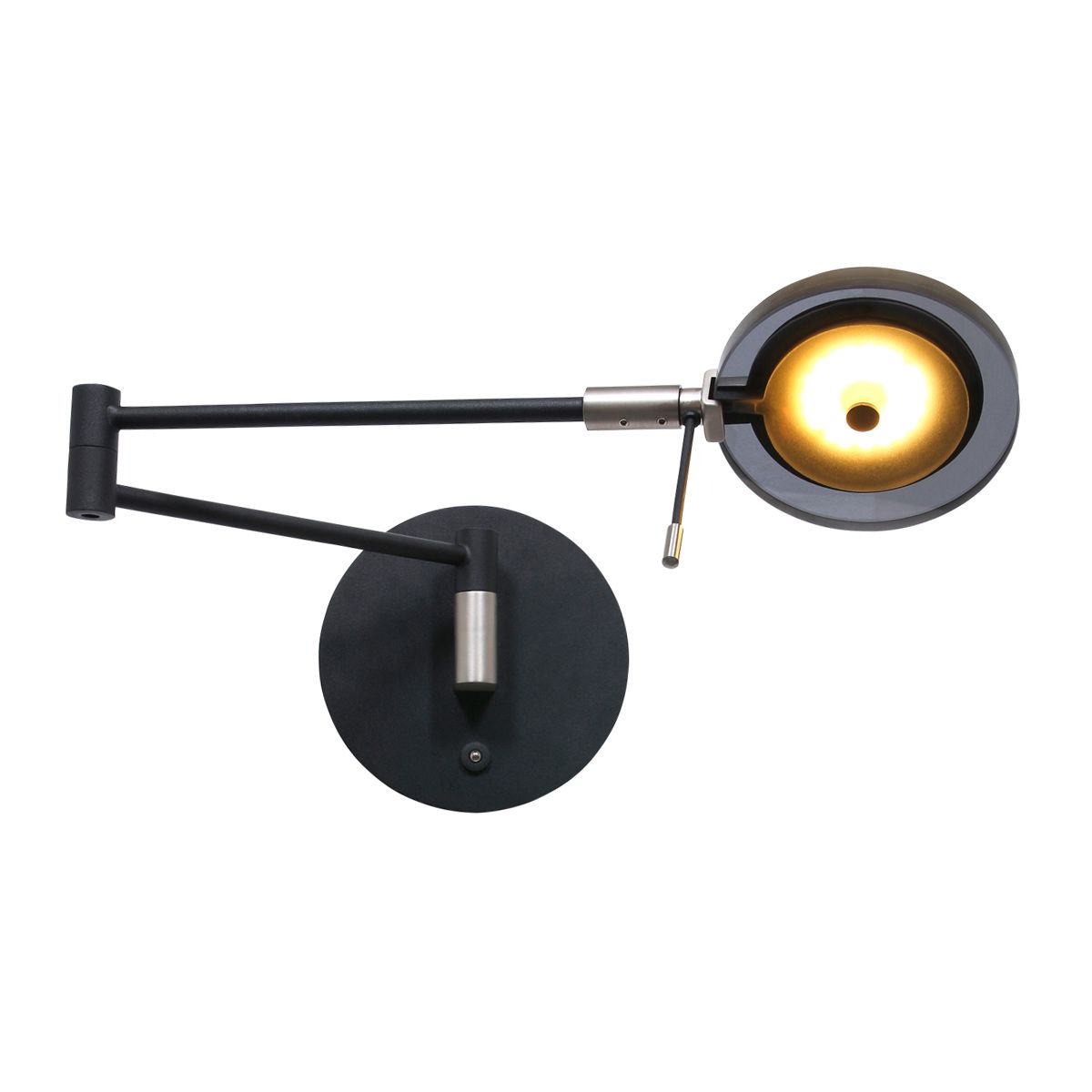 Wandl. 1-l. led grey. glas