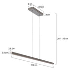 Minimalistische stalen hanglamp Danske 2745ST 2000 Lumen