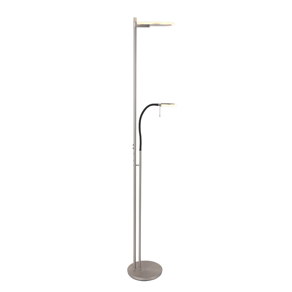 Vloerlamp Turound 2988ST staal met leesarm