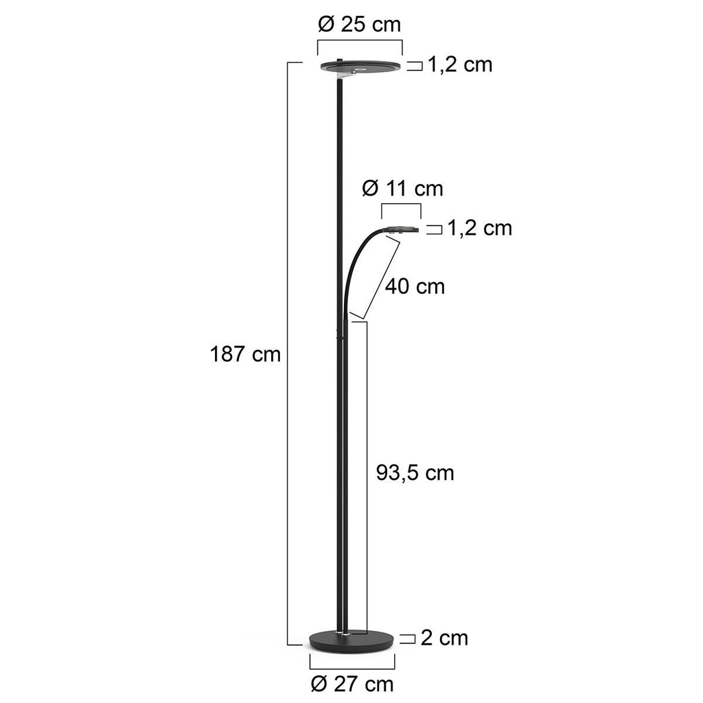 Vloerlamp Turound 2989ZW Zwart