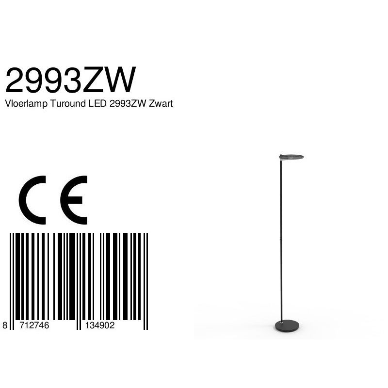 Vloerlamp Turound 2993ZW Zwart
