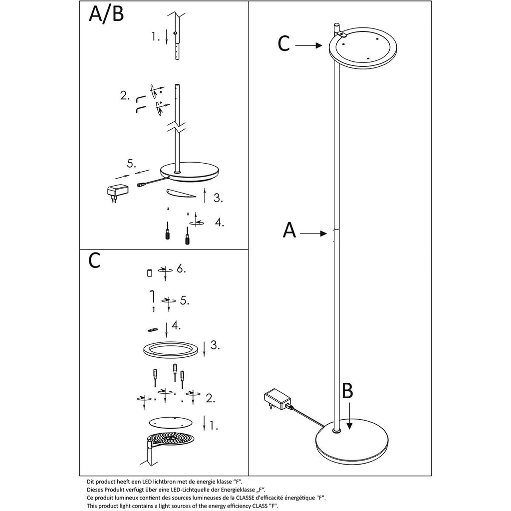 Vloerlamp Turound 2993ZW Zwart