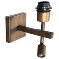 Wandlamp Stang 2995BR brons met LED leeslamp en E27 fitting