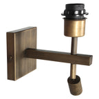 Wandlamp Stang 2995BR brons met LED leeslamp en E27 fitting