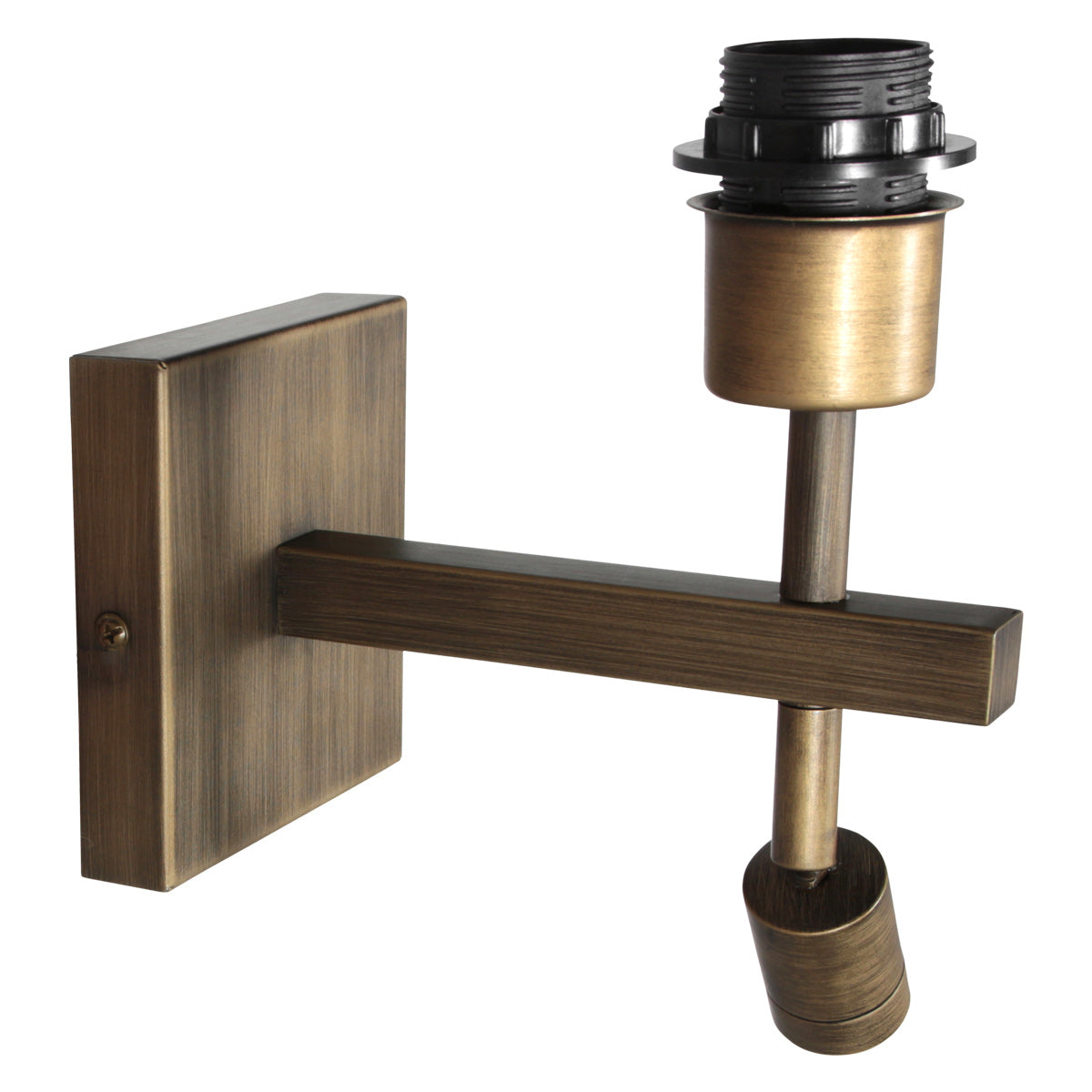 Wandlamp Stang 2995BR brons met LED leeslamp en E27 fitting