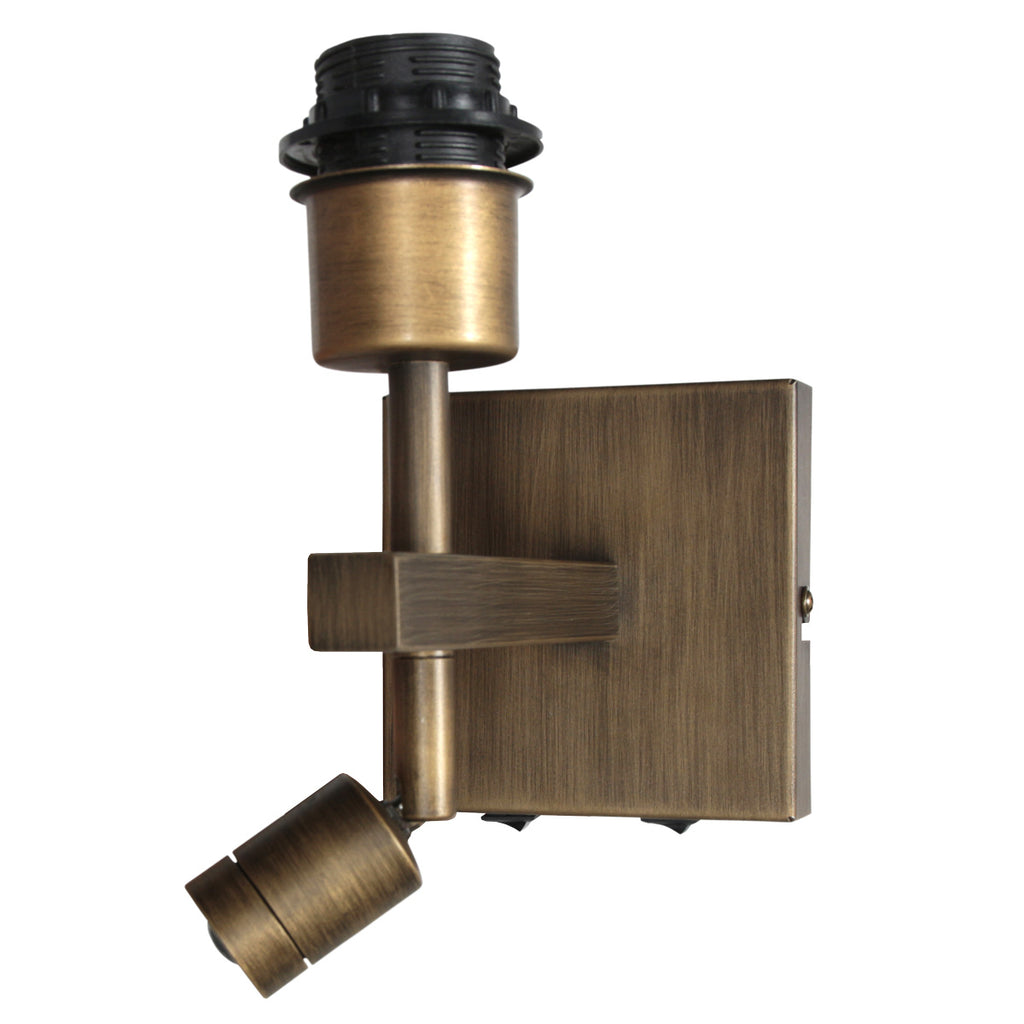 Wandlamp Stang 2995BR brons met LED leeslamp en E27 fitting